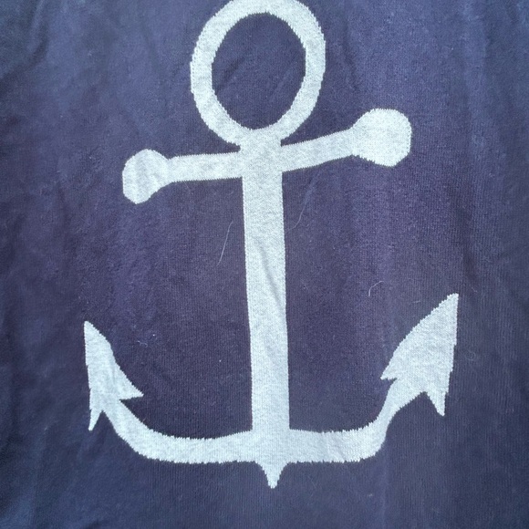 Talbots Anchor Sweater open cardigan size XL nwot nautical striped new - Picture 4 of 8